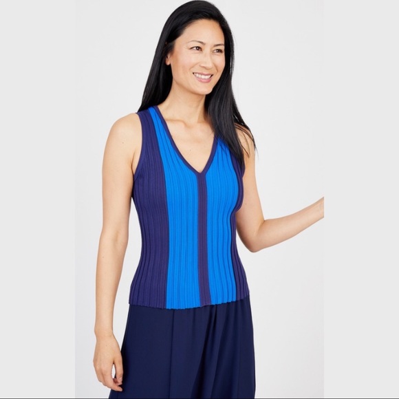 Ava Color Block Sweater Tank - Picture 2 of 5